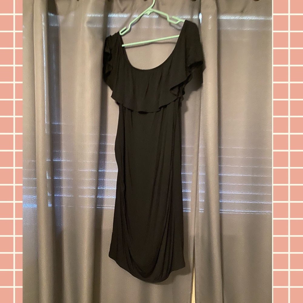 Off-the-Shoulder Maternity Dress